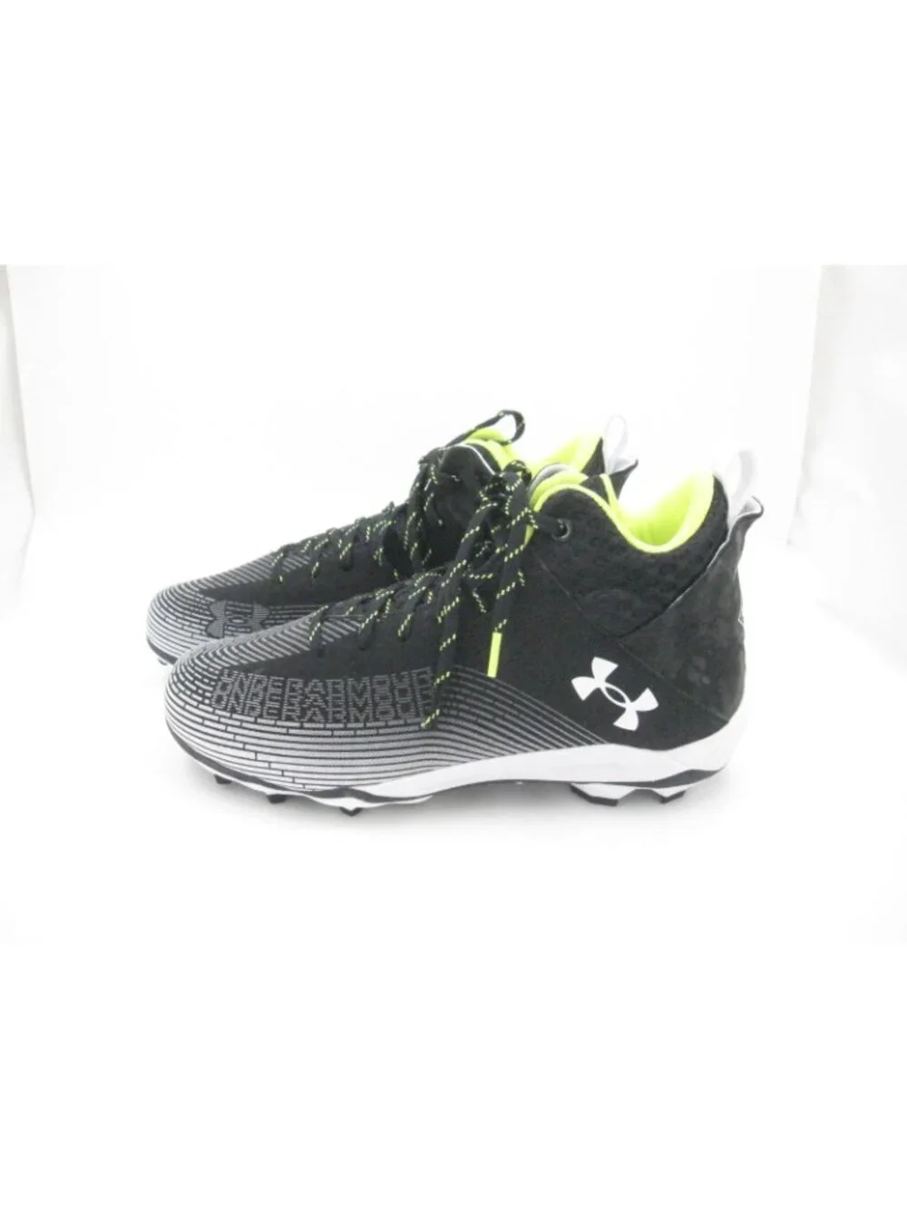 Under Armour Hammer MC 2.0 Cleats Men Sz 10.5 Black White Football (F14)